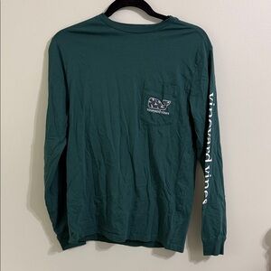 Vineyard Vines Men's Teal Long Sleeve Tee